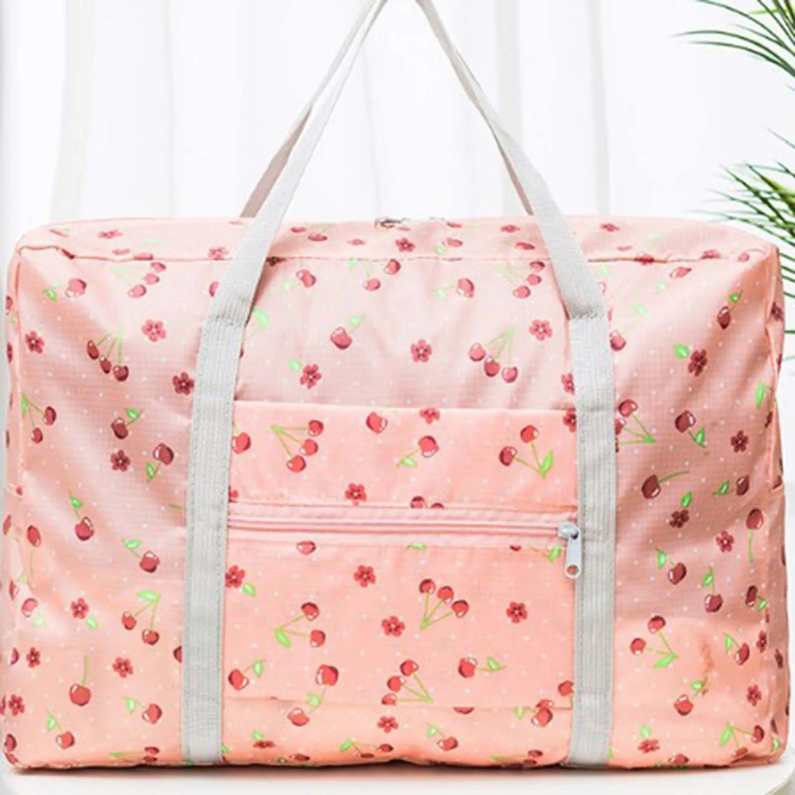 Foldable Travel Duffel Bag Portable Weekender Overnight Carry on Bag for Waterproof Luggage Organizer Floral Print Travel Tote