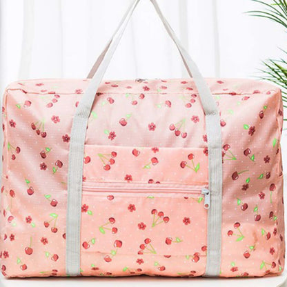 Foldable Travel Duffel Bag Portable Weekender Overnight Carry on Bag for Waterproof Luggage Organizer Floral Print Travel Tote
