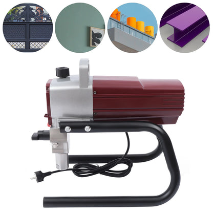 Kit de pistola pulverizadora de tinta elétrica sem ar, 1800w, pressão de pulverização ajustável com tubo para parede, teto, madeira, pintura de metal