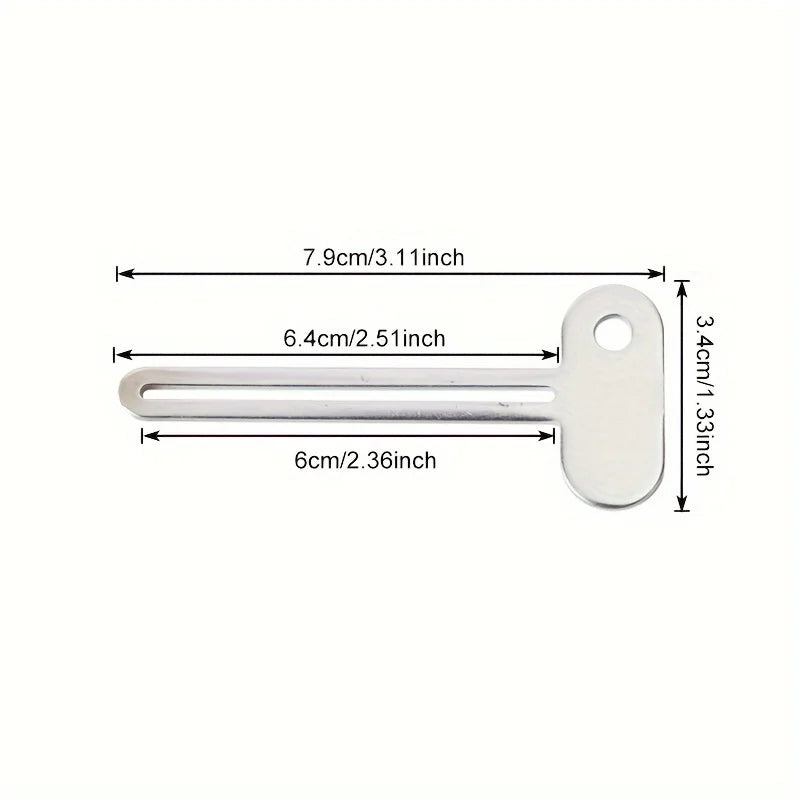 Exprimidor de pasta de dientes de acero inoxidable, dispensador giratorio para ungüentos, cosméticos y accesorios de baño.