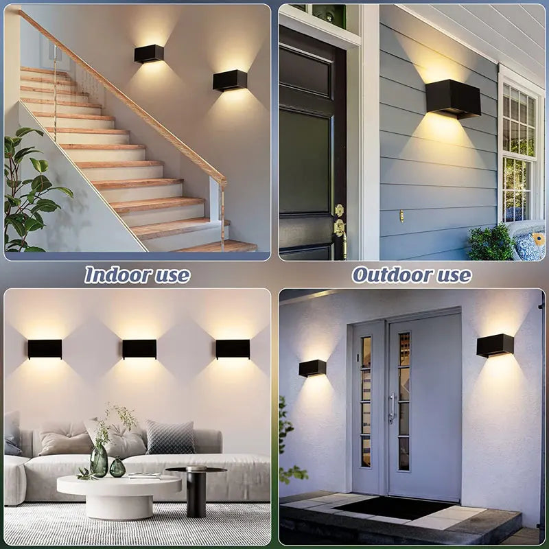 LED Wall Lamp Outdoor Waterproof IP65 Interior Wall Light Porch Garden Lights Living Room Street Corridor Stairs Lighting 24W