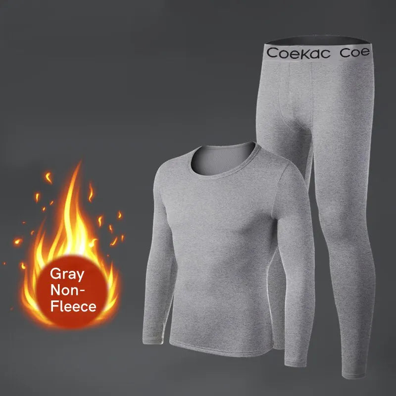 Thermal Underwear for Men Long Johns With Fleece Lined Set Set Cold Weather Winter Top Bottom