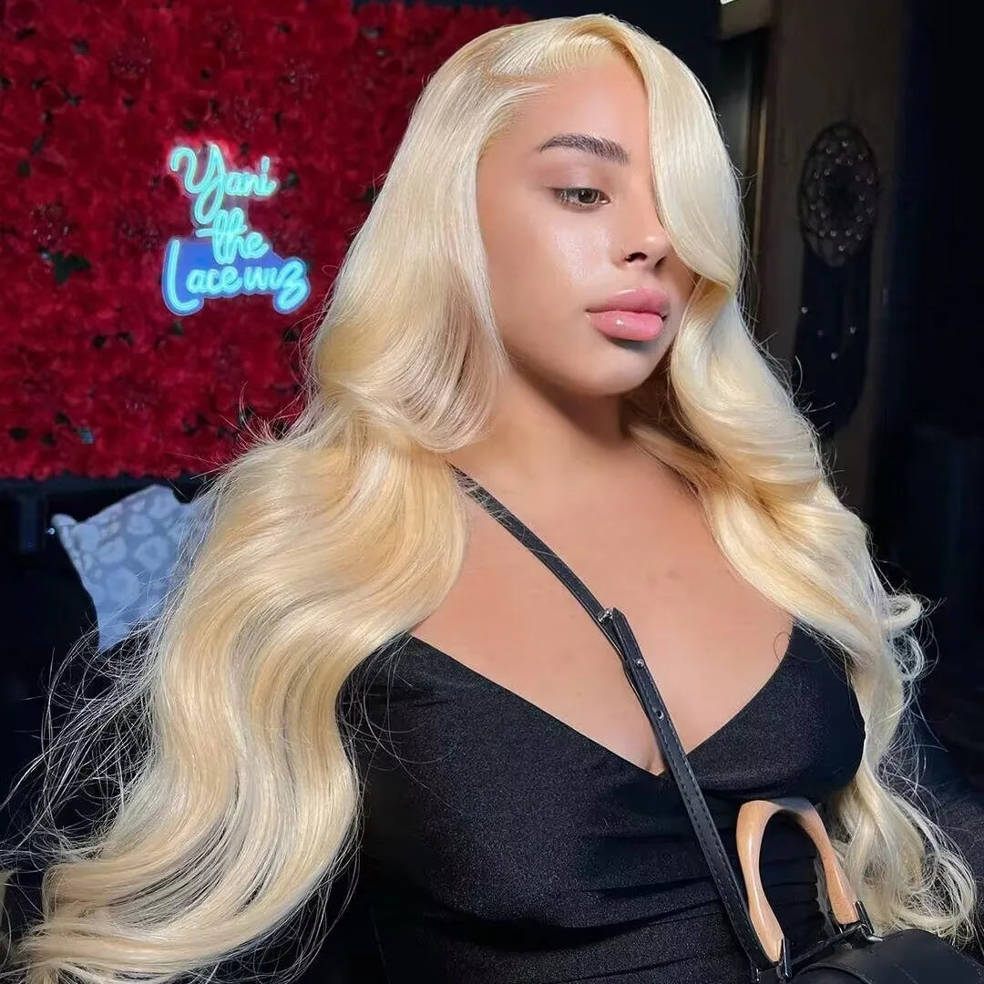 30 40 Inches Body Wave 613 Honey Blonde Lace Wig HD Transparent 13x4 Lace Front Human Hair Wigs Colored 13x6 Lace Frontal Wigs