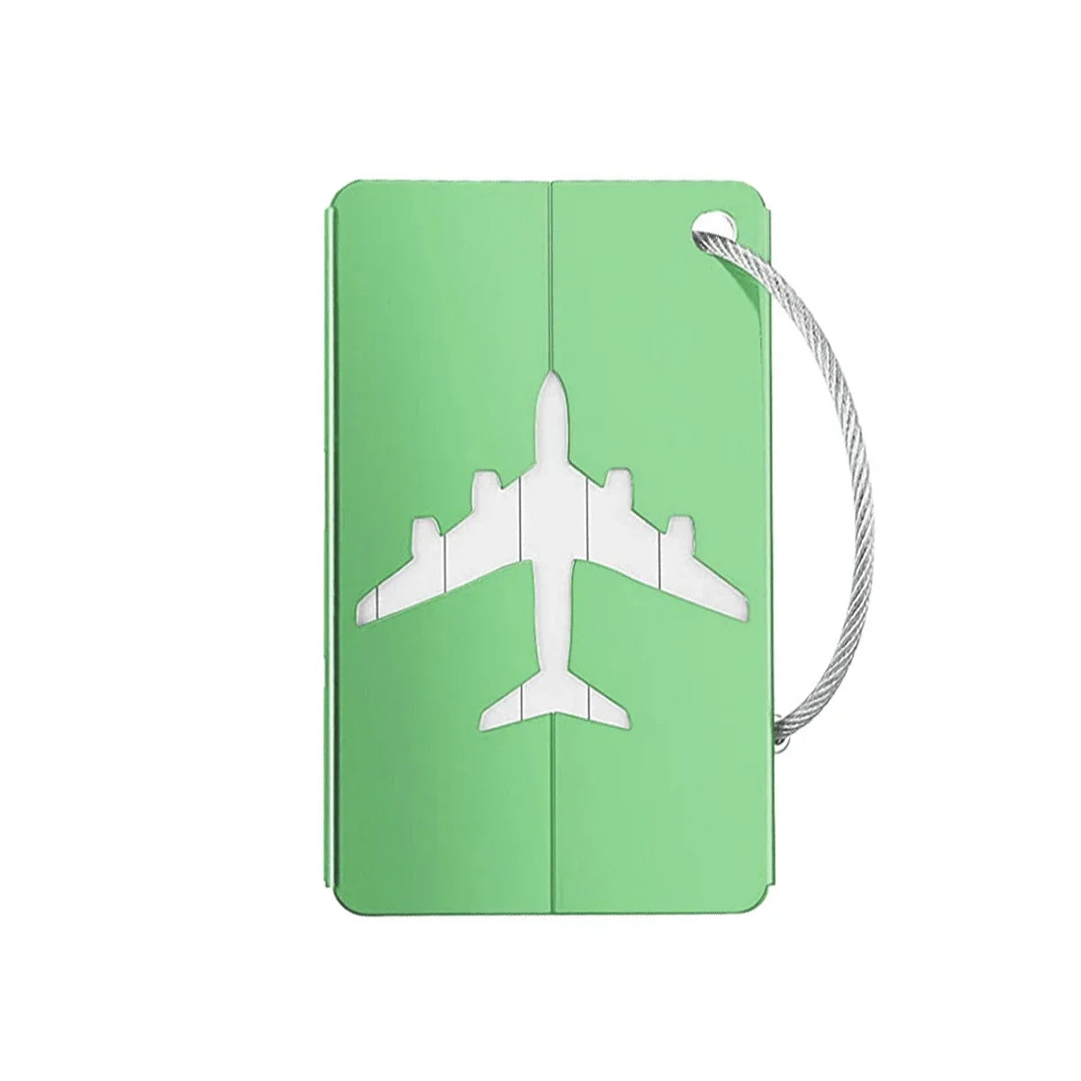Aluminium Alloy Aircraft Luggage Tag with Name Travel Luggage Tag ID Card Anti-lost Solid Color Travel Accessories