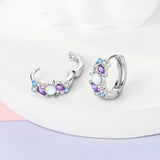 Real 925 Sterling Silver Colorful Dragonfly Butterfly Animal Earrings For Women Exquisite Birthday Anniversary Jewelry Gifts