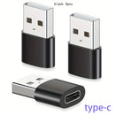 3-Pack USB to USB C Adapter, USB C Female to USB Male Super Fast Charging and OTG Converter Compatible with iPhone 15/14/13/12 P