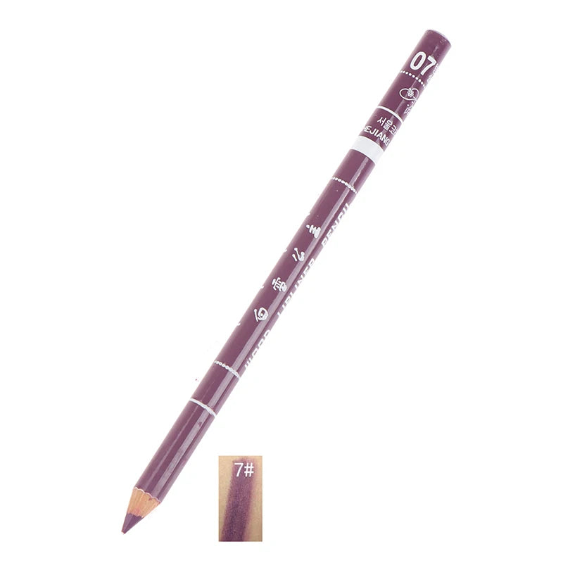 Professional Wood Lip liner Waterproof Lady Charming Lip Liner Soft Pencil Makeup Women's Long Lasting Cosmetic Tool 28Color