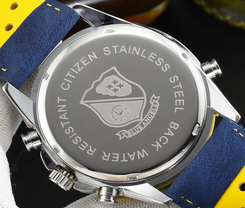 CITIZEN Blue Angel I Generation Men's Quartz Watch Radio Nightlight Sky Eagle Blue Angel Light Kinetic Energy Men's Watch AT8020