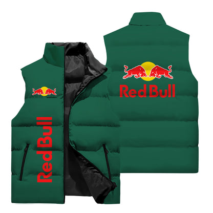 2025 New Red Bull Vest 3D Printing Fashion Men's Sleeveless Jacket Casual Fashion Outdoor Sports Vest Red Bull Cycling Jacket