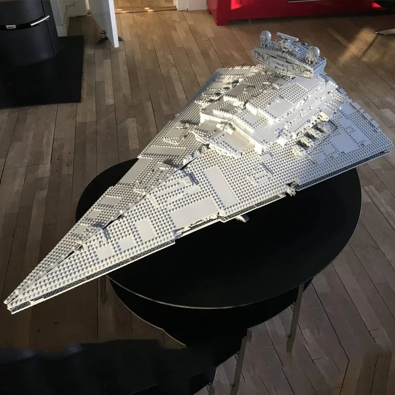 Assemble Home Decoration Imperial Navy Stormtrooper Star Destroyer Galactic Empire Star Cruiser Starfighter Dark Fleetship 75252