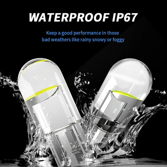 10 luces LED T10 W5W 194 superbrillantes, COB, para señalización de coche, accesorios de iluminación, 6000 K, para matrícula.