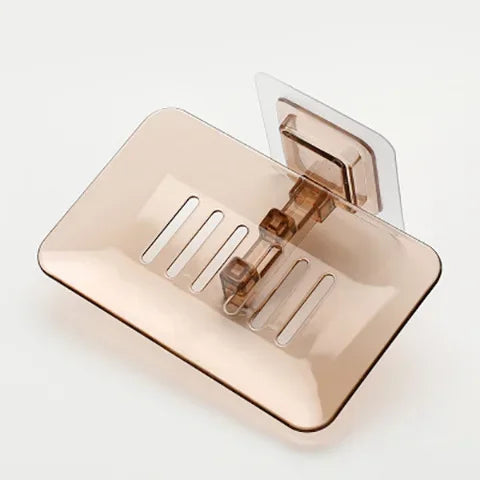 New Soap Rack No Drilling Wall Mounted Double Layer Holder Soap Sponge Dish Bathroom Accessories Dishes Self Adhesive