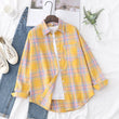 Casual Women's Plaid Shirt 2025 Spring Autumn New Ladies Loose Blouse and Tops Female Long Sleeve Shirts Fresh Checked Clothes