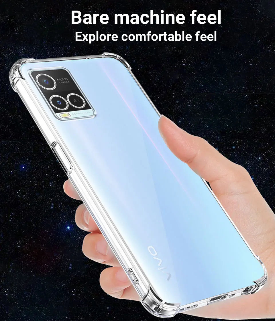 For VIVO Y33s Case 2021 Silicone Soft Shockproof Transparent Cover For Vivo Y33S Clear Phone Cases For vivo Y33s Fundas Coque