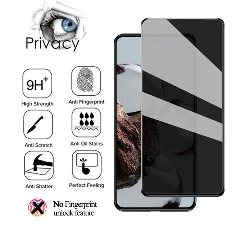 Privacy Glass For Xiaomi 14T 13T 11T 12T Pro Anti-Spy Tempered Glass Mi 11 Lite 5g NE Screen Protector Xiomi 11 T Film Smartphone Mi 11Lite 11i Mi11T Prevent Peeping Protective Glasses Mi 11T Pro 9H Glare Glass