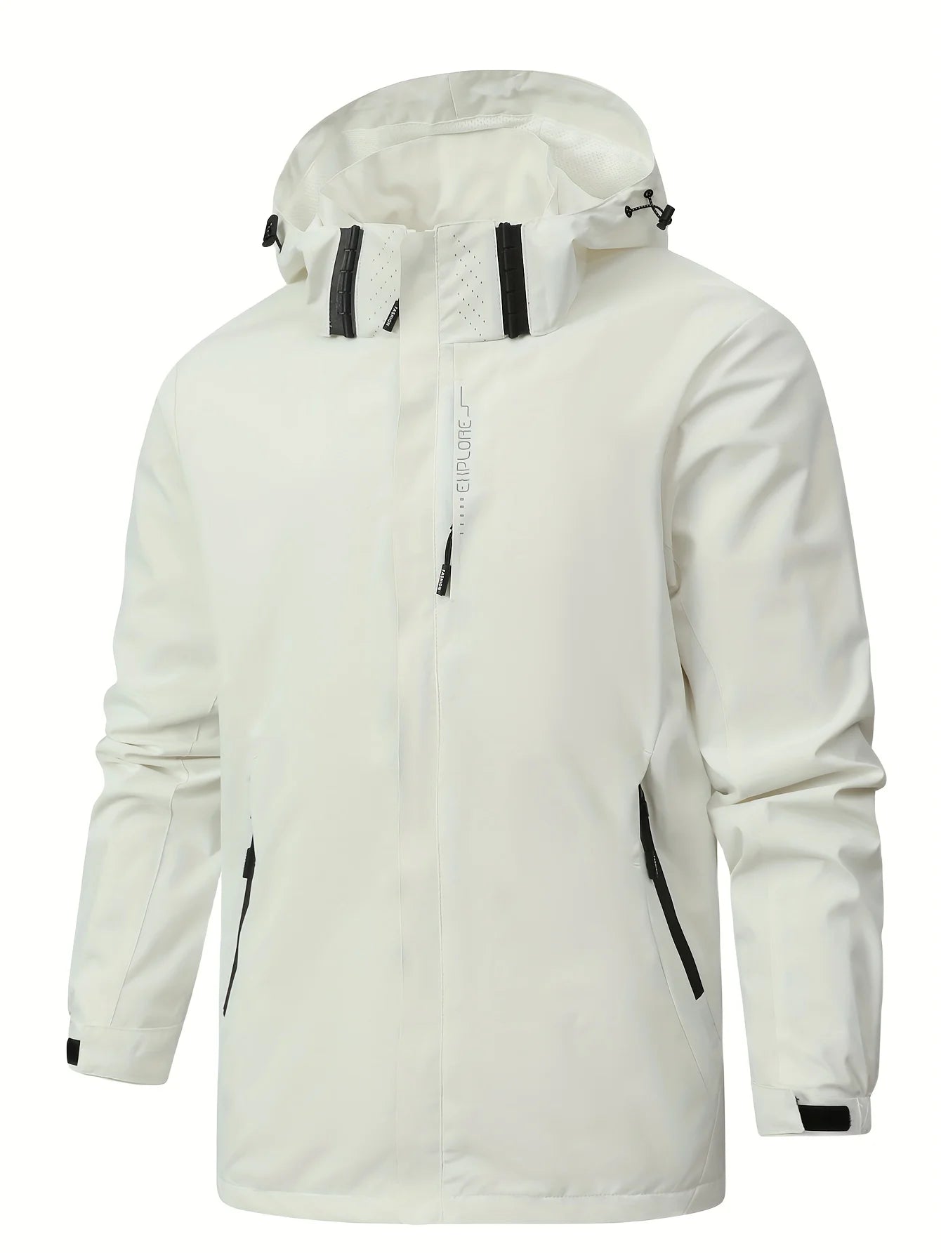 Men's Lightweight Waterproof Rain Jacket, Hooded Shell Outdoor Raincoat Hiking Windbreaker Jacket Coat