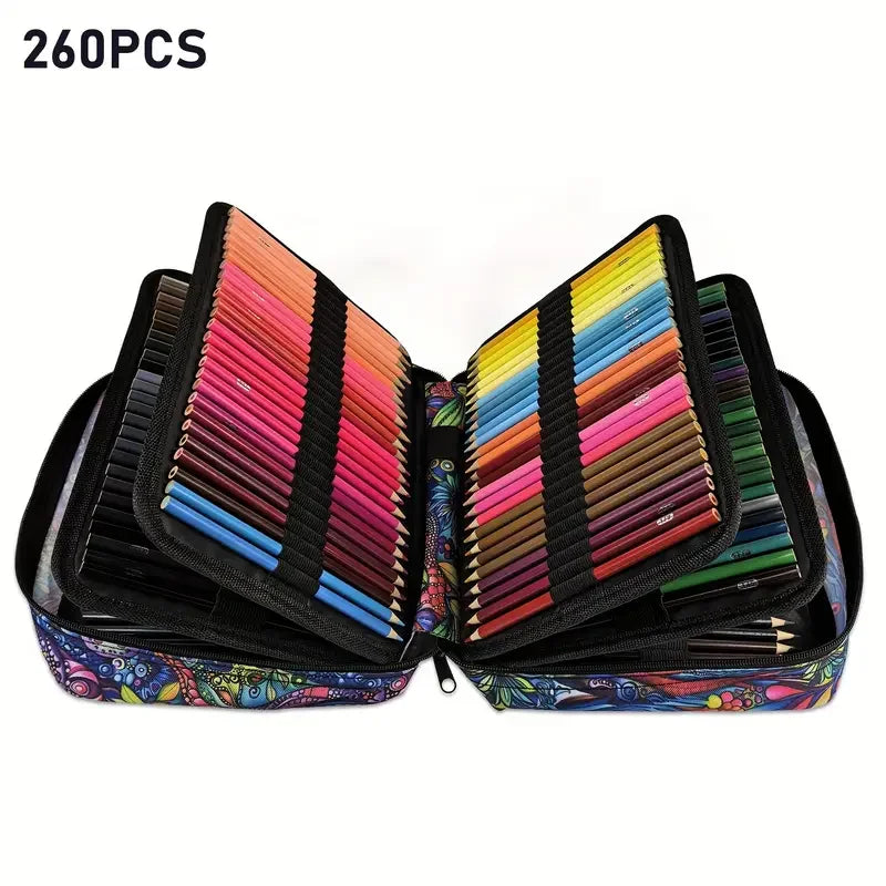 72/120/180/260 Color Lead Pencil Set - Vibrant Watercolor-Style Pencils, Erasable, Perfect for Artists & Beginners, Art Supplies