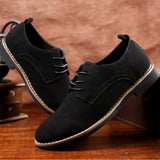 Luxury Men's Oxford Shoes, High-Quality Suede Leather Business Casual Shoes for Men, Lace-Up Men's Party Wedding Shoes, Plus Size