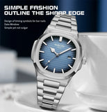 NIBOSI Brand Mens Watches Quartz Movement Watch Luxury Stainless Steel Calendar Waterproof Sport Simple Wristwatches for Man