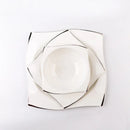 Ceramic Square Plates and Bowl Set Dinner Set Plates and Dishes Bone Porcelain Tableware Phnom Penh Cutlery Kitchen Accessories