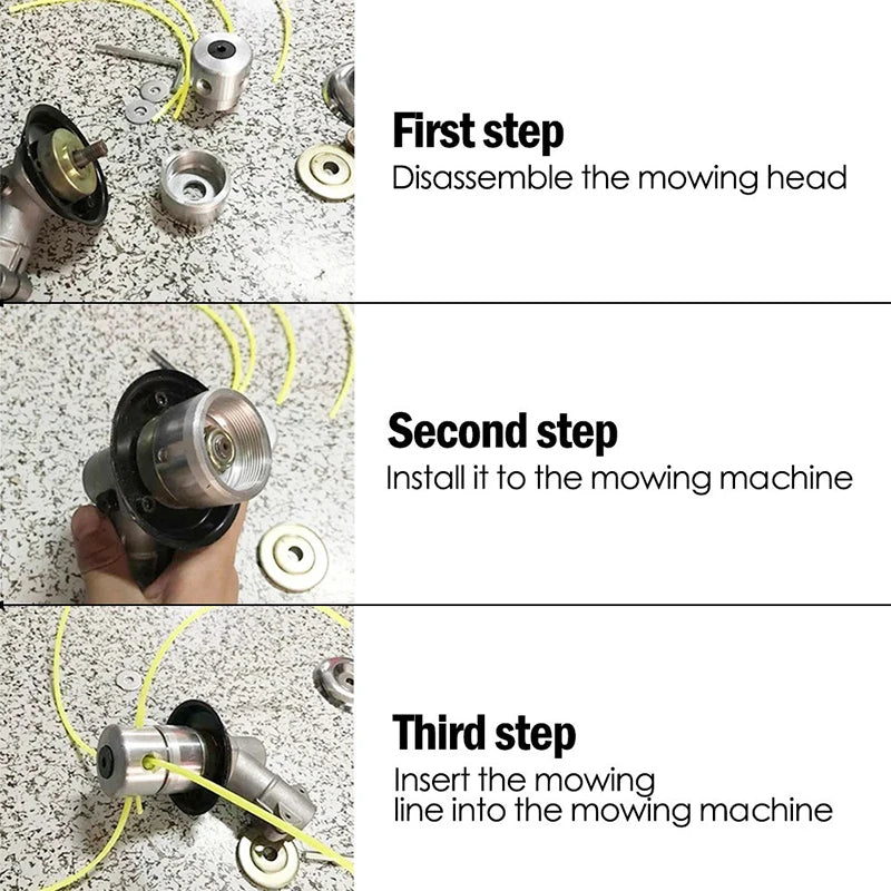 Universal Aluminum Trimmer Head with Four Trimmer Lines for Brush Cutter Grass Trimmer