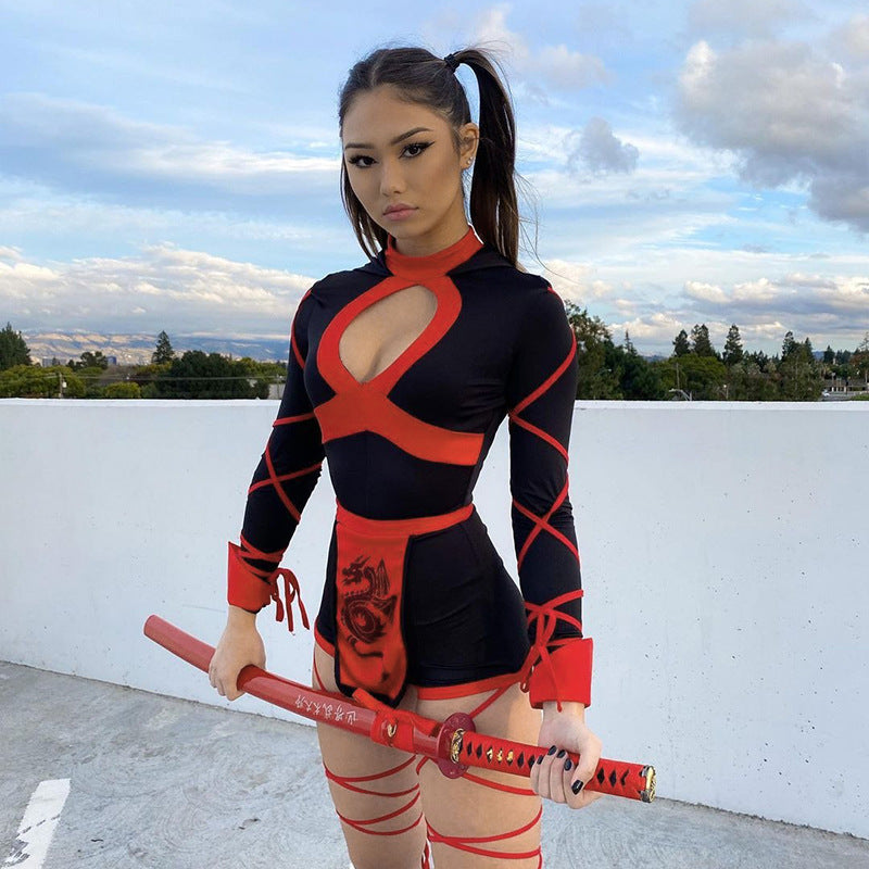 Ninja Cosplay Anime Halloween Costume for Women Adult Cosplay Dragon Ninja Warrior Costume