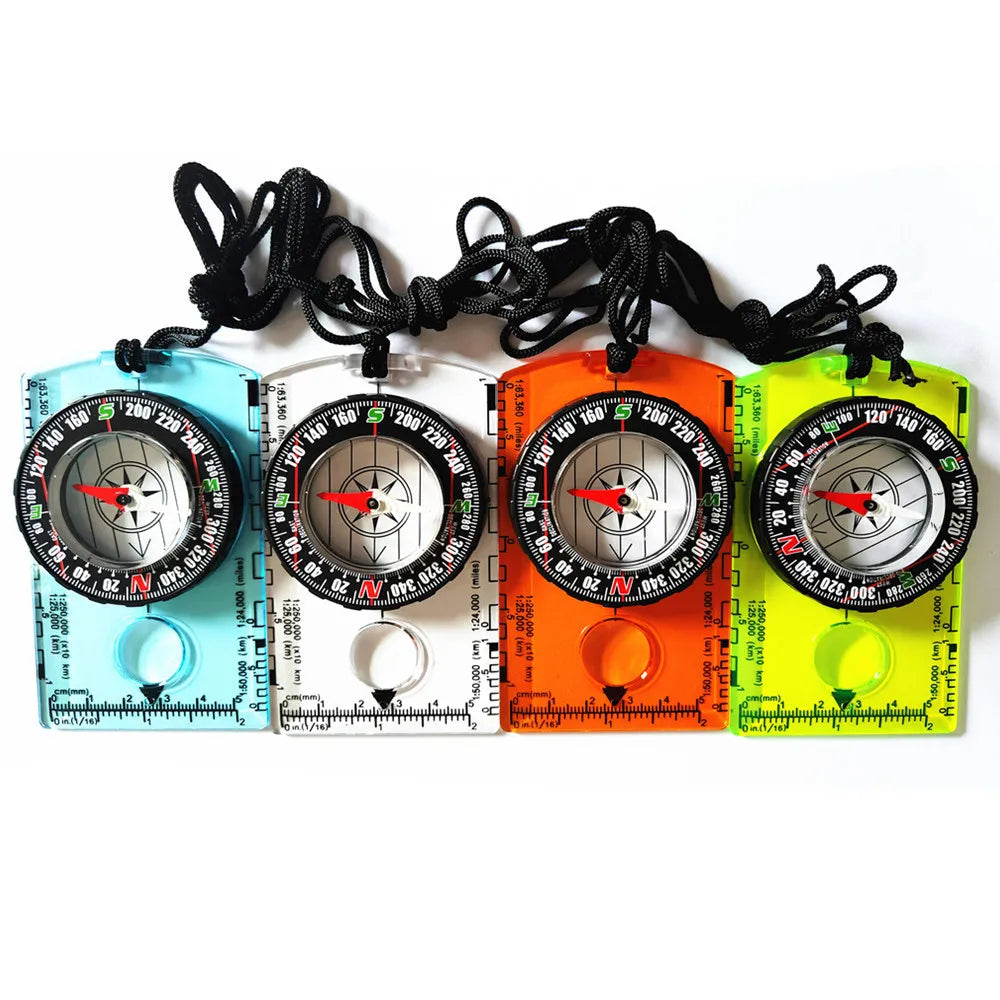 Brújula de orientación impermeable para lectura de mapas, brújula de placa base para actividades al aire libre, senderismo, caza, navegación, acampada, equipo de supervivencia.