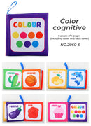 4 Pages Enlightenment Early Learning Books Children Black and White Cloth Book for Kids Montessori Educational Toys