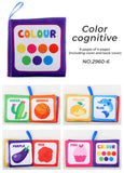 4 Pages Enlightenment Early Learning Books Children Black and White Cloth Book for Kids Montessori Educational Toys
