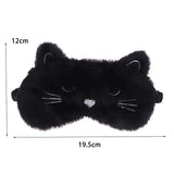 1Pc Cute Cartoon Cat Plush Sleeping Eye Mask Comfortable Sleep Mask Sleep Aid Traveing Home Shading Light Eye Cover Eyeshade