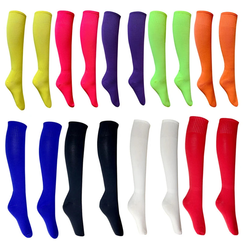 1 Pair Outdoor Sports Soccer Socks Men Women Rugby Breathable Football Socks Knee Volleyball Baseball Hockey Adult Long Socks