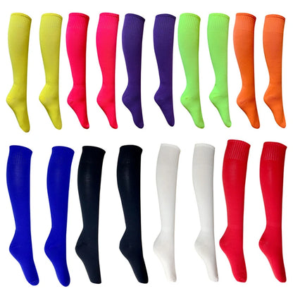 1 Pair Outdoor Sports Soccer Socks Men Women Rugby Breathable Football Socks Knee Volleyball Baseball Hockey Adult Long Socks