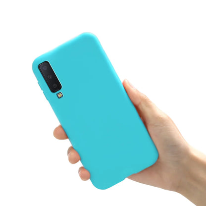 Funda para teléfono Samsung Galaxy A7 2018, carcasa de silicona mate suave para carcasa trasera Samsung A7 2018 A750 A750F