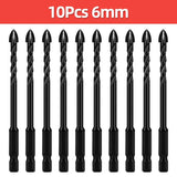 Cross Hex Tile Drill Bit For Glass Concrete Ceramic Tile Hole Opener Tungsten Carbide Hard Alloy Bits Set Tools 3 4 5 6 8 10 12mm