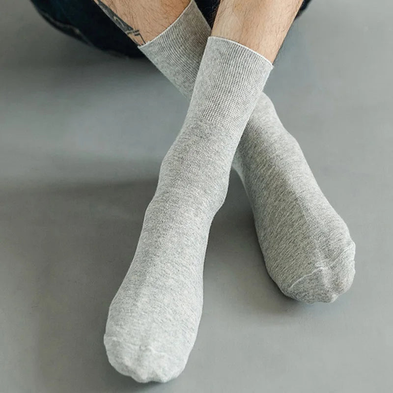 5 Pairs Plus Size EUR 45-50 Prevent Varicose Veins Socks Mens Diabetics Patients Cotton Loose Mouth Sock Man Women Comfort Meias
