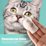 New Pet Eye Wipes Cats and Dogs Tear Stain Wet Wipes Cats and Dogs Universal No Irritation Cleaning Products 130 Canned Wipes