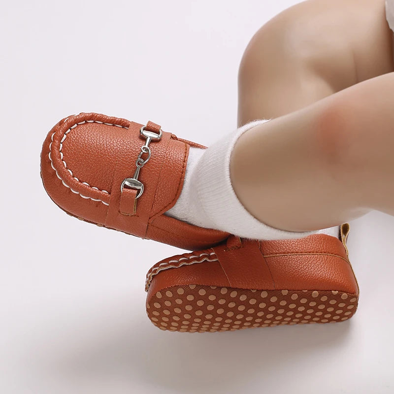 Casual Slip On Low Top Loafer Shoes For Baby Boys, Lightweight Comfortable Non Slip Flat Shoes For Indoor Outdoor Walking