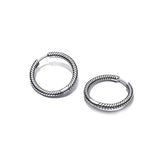 2024 New 925 Silver Plated Double Hoop Earrings For Women Butterfly Sun Moon Heart DIY Accessories 