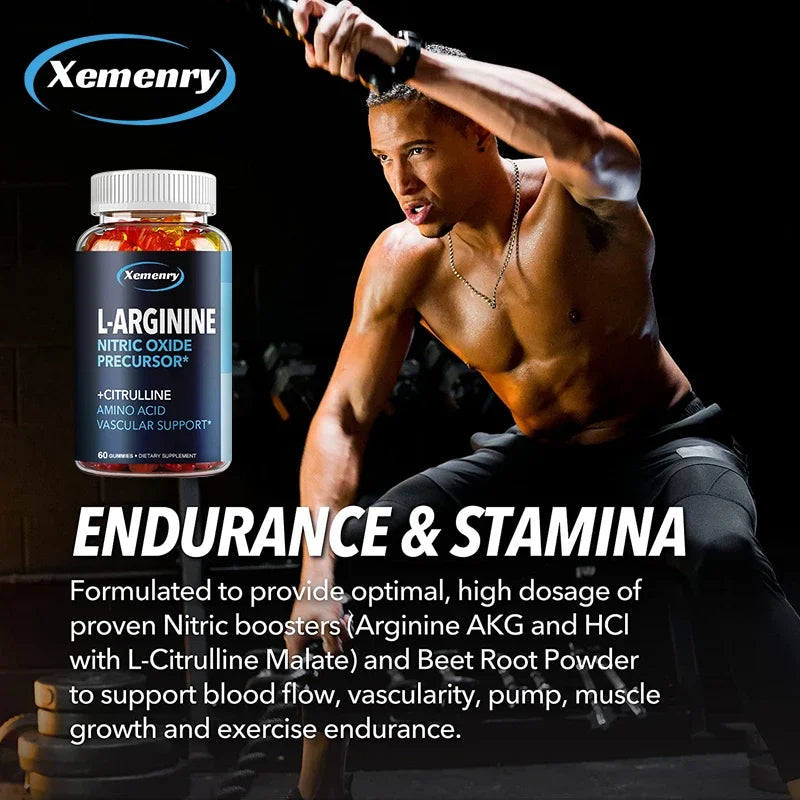 Arginine Supplement Gummies, Nitric Oxide Supplement with L-Citrulline, Citrulline and Essential Amino AcidsSupplement