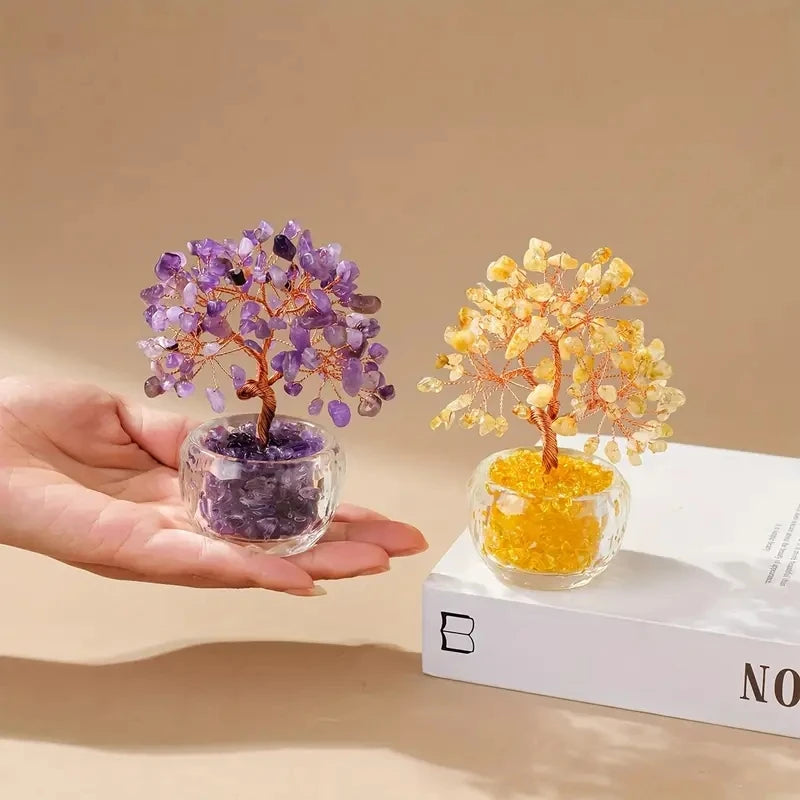 Natural Crystal Fortune Tree Feng Shui Tree of Life Decor  Home/Office Decoration, Housewarming/Wedding/Birthday GiftHousewarmin