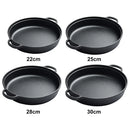 8.7/9.8/11/11.8inch Cast Iron Skillet with Double Handles Frying Pan Baking Tray for Bread Baking Outdoor Cooking Camping
