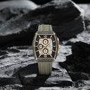 NAVIFORCE 6101 Casual Men's Quartz Watch Tonneau Dial Luminous Waterproof Silicone Strap Outdoor Sports Fashion Watches for Man