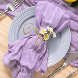 Set of 12 Gauze Cheesecloth Napkins Cloth Bulk Dinner Table Napkins for Home Wedding Valentine's Party Event Table Decoration