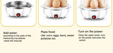 Automatic Electric Egg Steamer Multifunctional Electric Egg Boiler Double-Layer Egg Cooker Mini Kitchen Breakfast Machine