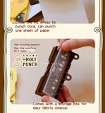 3-Hole 4mm Card Hole Punch Limited Edition Loose Leaf Notebook M5/A7 Portable Binder Punching Machine Office Supplies For 1paper