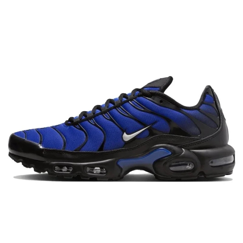Zapatillas Nike Air Max Plus TN para correr, clásicas, negras triples, para exteriores, para correr, caminar, deportivas, para mujer y hombre.