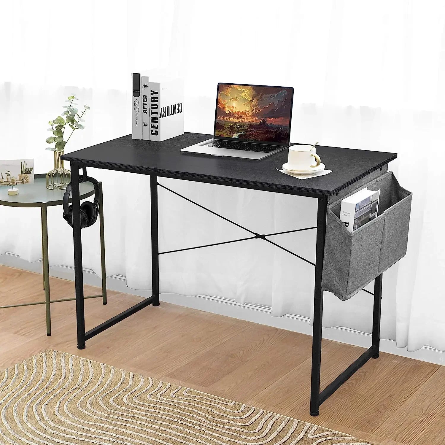 Homfa Desk Computer PC Desk Laptop Table Home Office School  Work Desk Stable with Organizer 100 x 50cm