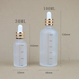 5ml-100ml Dropper Bottles With Scale Reagent Eye Drop Sanding Glass Aromatherapy Liquid Pipette Bottle Refillable Bottles Travel