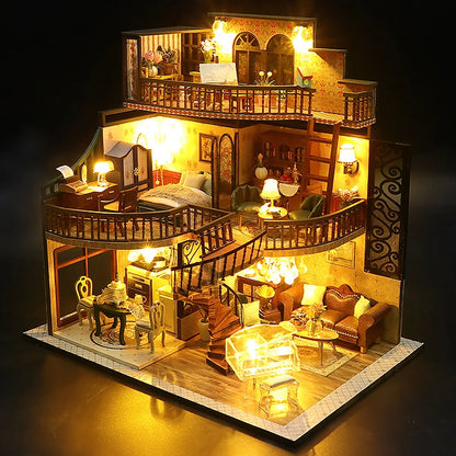 Doll House Handmade 3D Puzzle Making Building Model Kit Production And Assembly Room Toys Wooden Crafts DollHouse Birthday Gifts