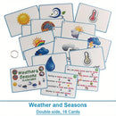 Weather & Season Learning Card English Classroom Group Learning Tools Grammar and Vocabulary Building for Beginner
